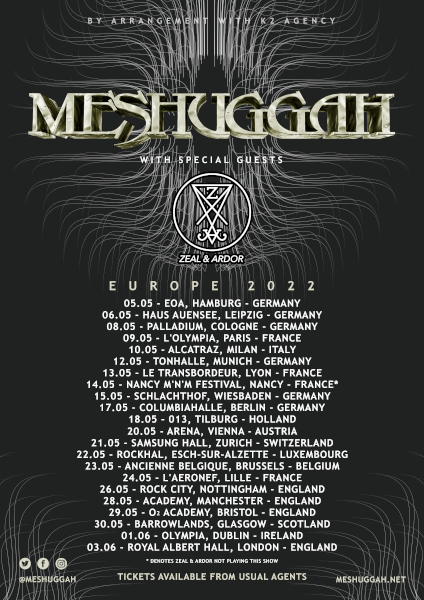 Meshuggah: Tour 2022
