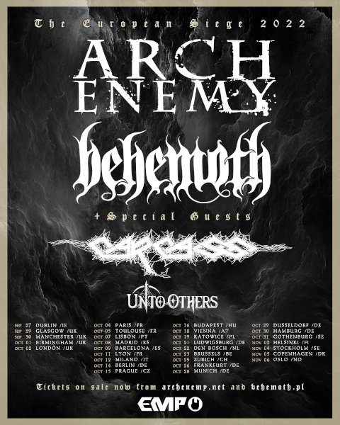 Arch Enemy | Behemoth: The European Siege Tour 2022