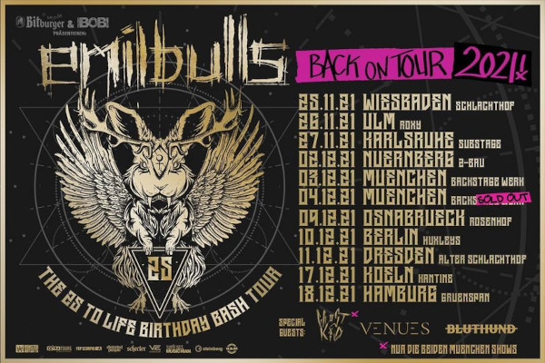 Emil Bulls - The 25 To Life Birthday Bash Tour 2021