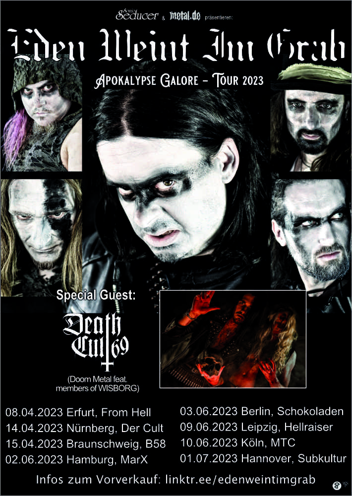 Eden weint im Grab | Death Cult 69: Apokalyse Galore Tour 2023 - Flyer